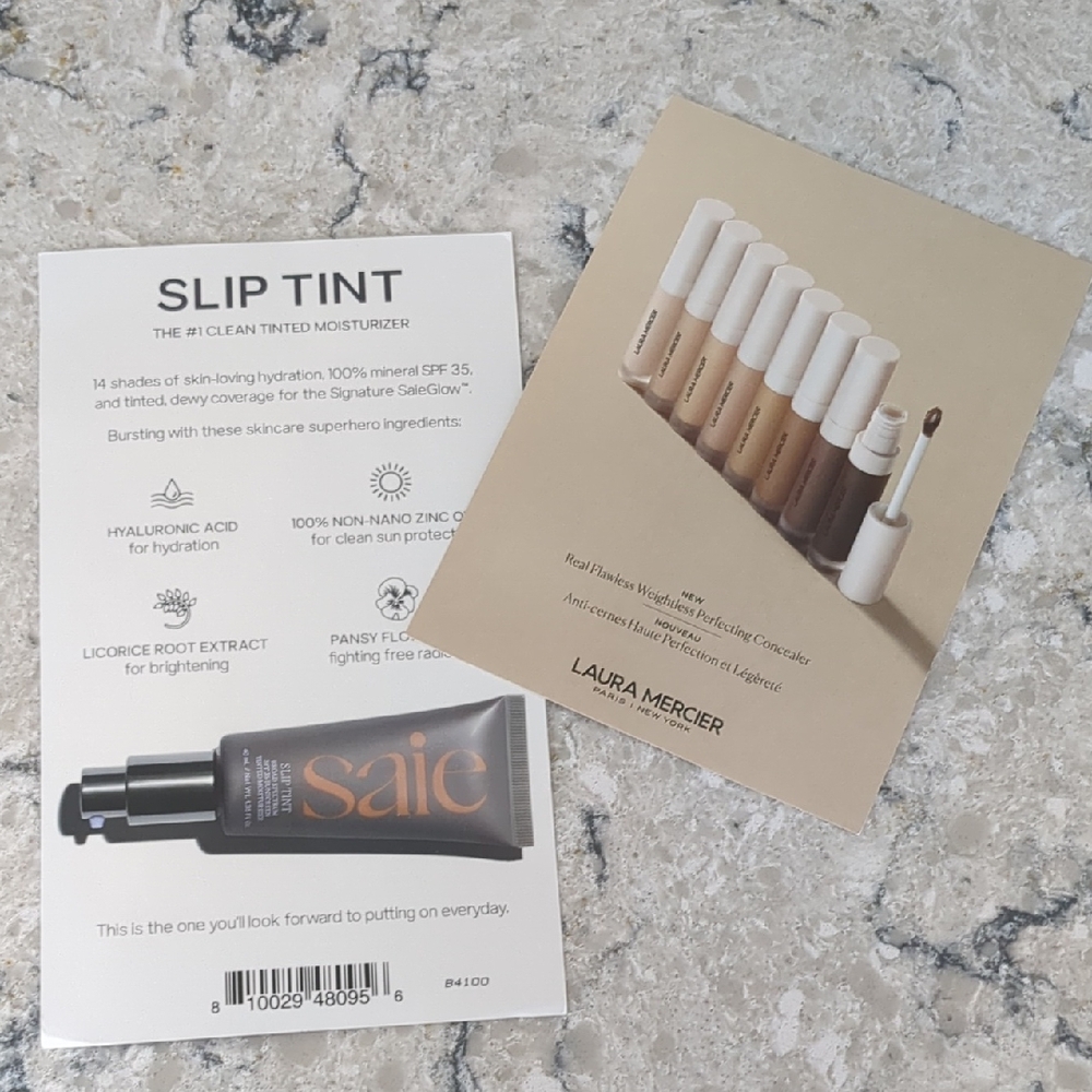 Saie Slip Tint Tinted Moisturizer  Sample And Laura Mercier Concealer Sample